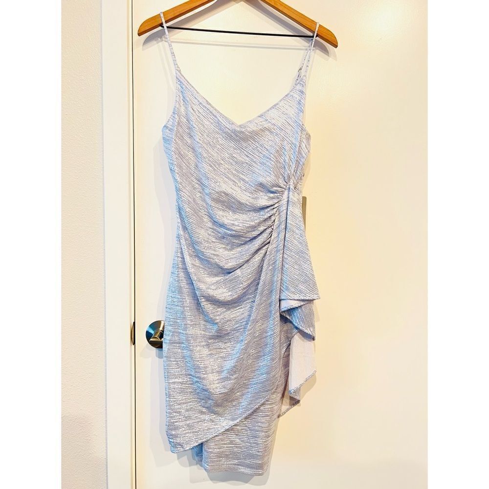 NWT Black Halo Avila Mini Dress in Ocean Blues 8